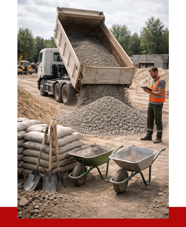 Доставка нерудных материалов в Белореченске от 1217 руб. | ПРОНЕРУДБлч