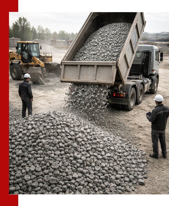 Доставка гранитного щебня фракции 20-40 в Белореченске