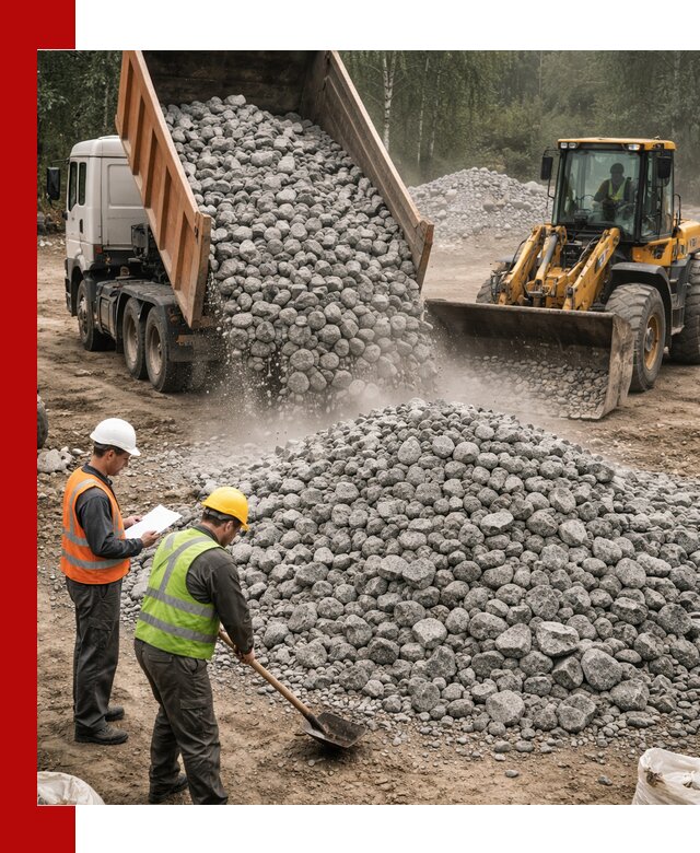 Гранитный щебень фракция 70-150 доставка в Белореченске