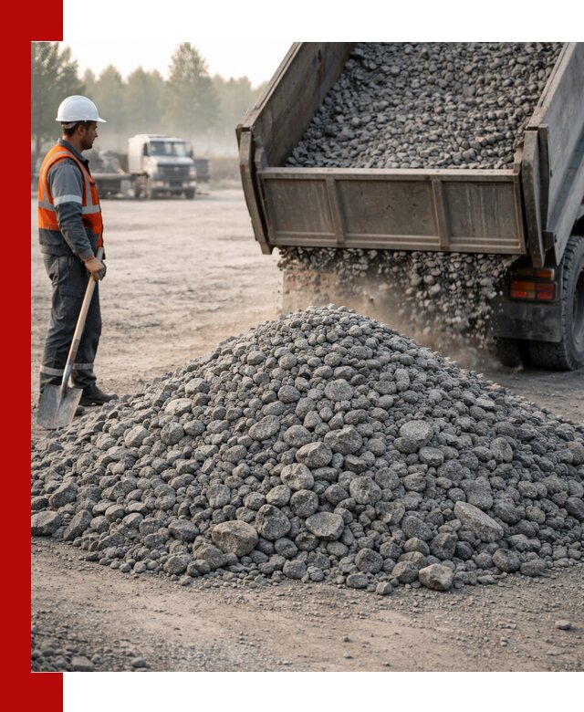 Гранитный щебень фракции 100–201 для строительства в Белореченске