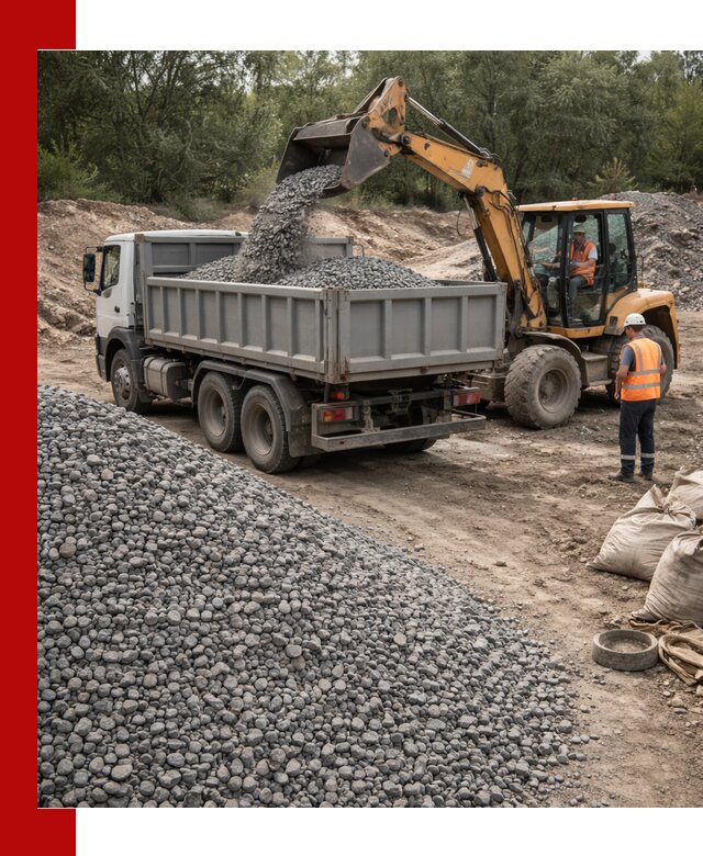 Доставка гравийного щебня в Белореченске оптом и в розницу