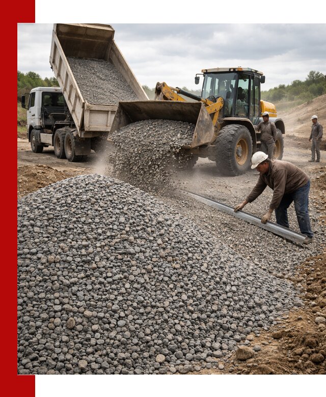 Гравийный щебень фракция 5-20 с доставкой в Белореченске