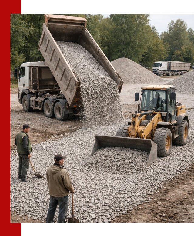 Купить гравийный щебень фракция 20-40 в Белореченске с доставкой