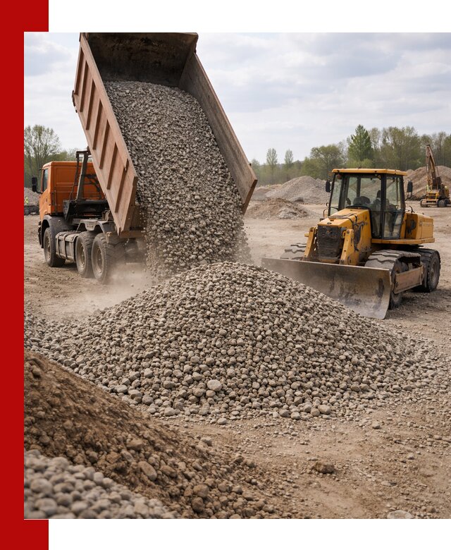 Доставка гравийного щебня фракции 40-70 в Белореченске