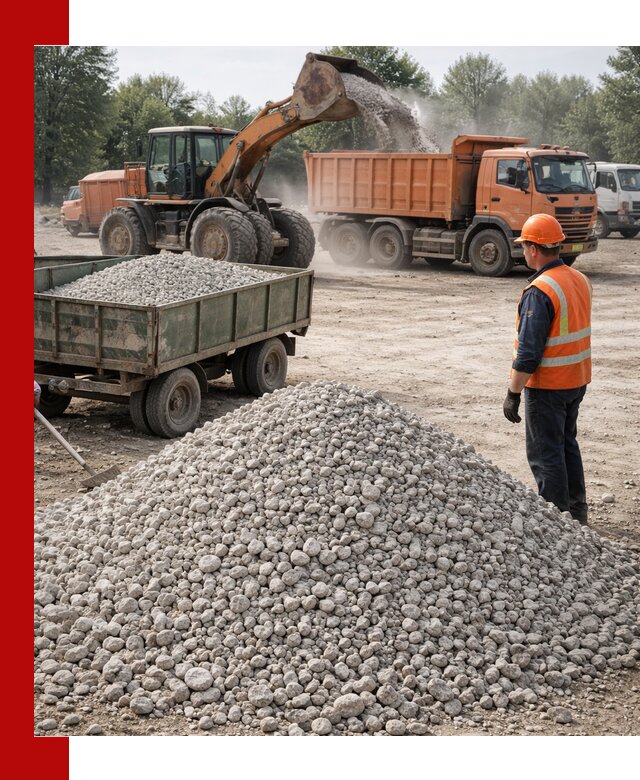 Доставка известнякового щебня фракция 20–40 в Белореченске