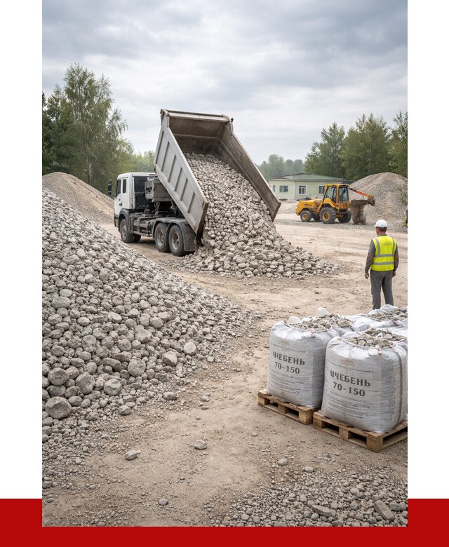 Известняковый щебень фракция 70-150 в Белореченске от 1268 р. | ПРОНЕРУДБлч