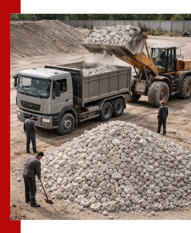 Известняковый щебень фракция 70–150 с доставкой в Белореченске