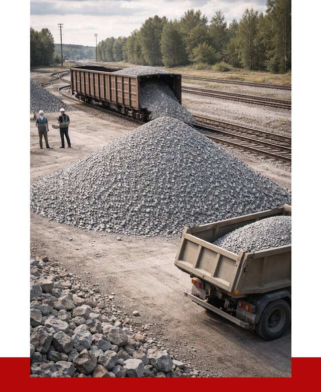 Железнодорожный щебень 20-60 в Белореченске от 1724 р. | ПРОНЕРУДБлч