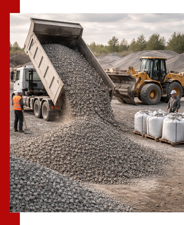 Бетонный щебень фракция 5–20 с доставкой в Белореченске