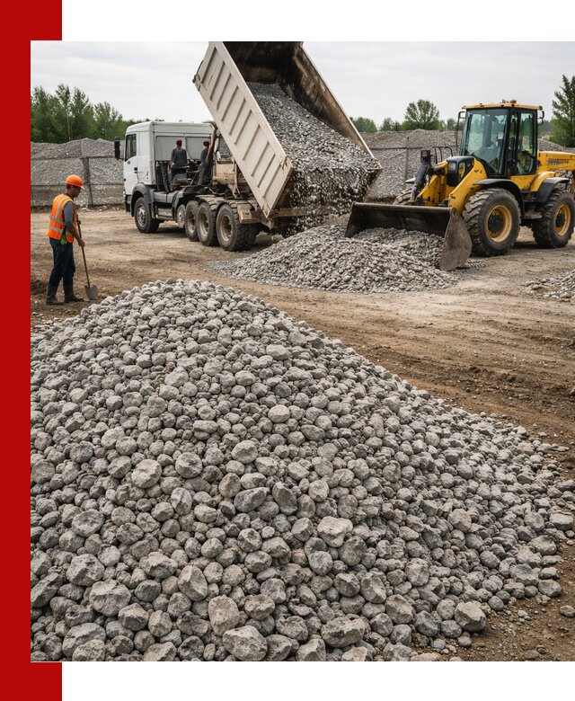 Доставка бетонного щебня фракции 40-70 в Белореченске