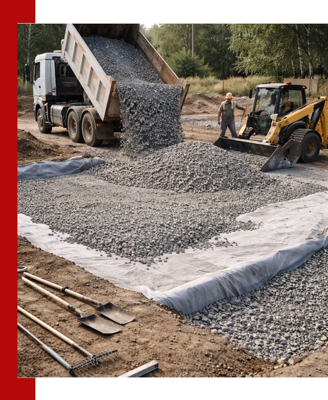 Щебень для фундамента с доставкой в Белореченске