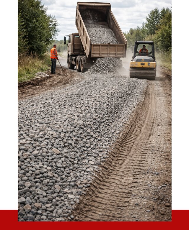 Щебень для отсыпки дороги в Белореченске от 2739 р. ПРОНЕРУДБлч