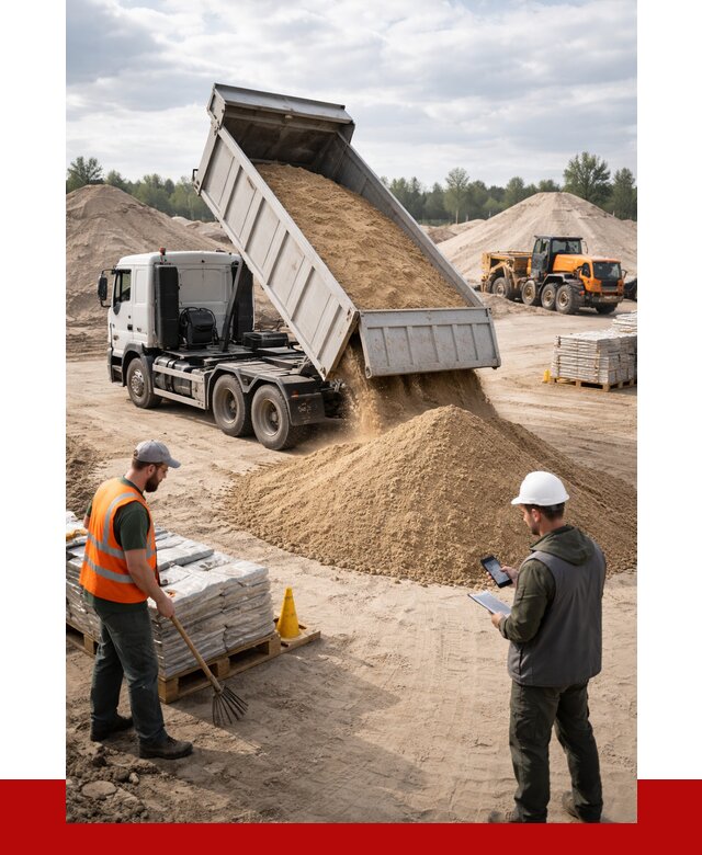 Карьерный песок с доставкой в Белореченске от 3652 р. ПРОНЕРУДБлч