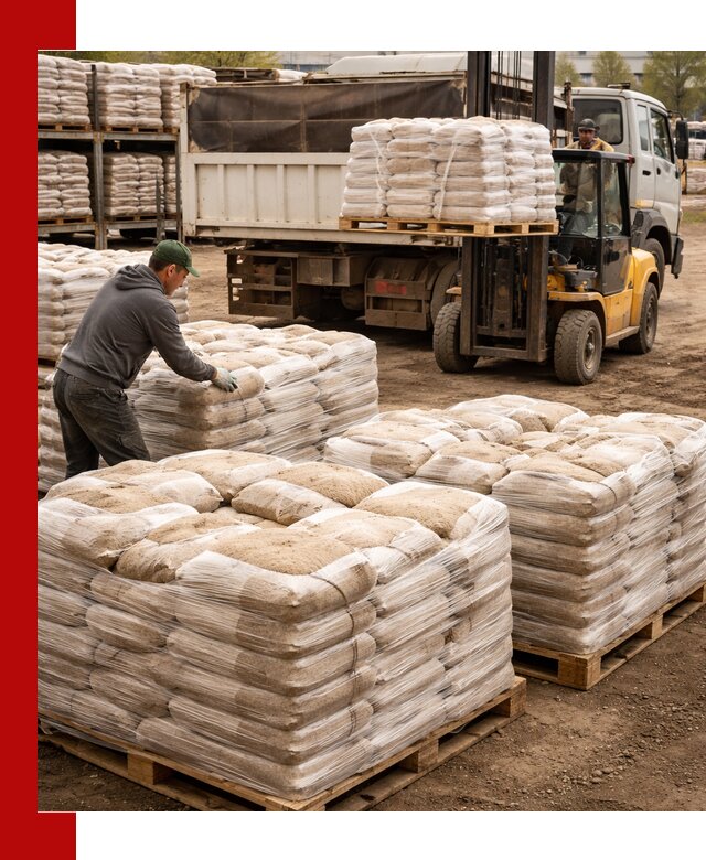 Карьерный песок в мешках с доставкой в Белореченске