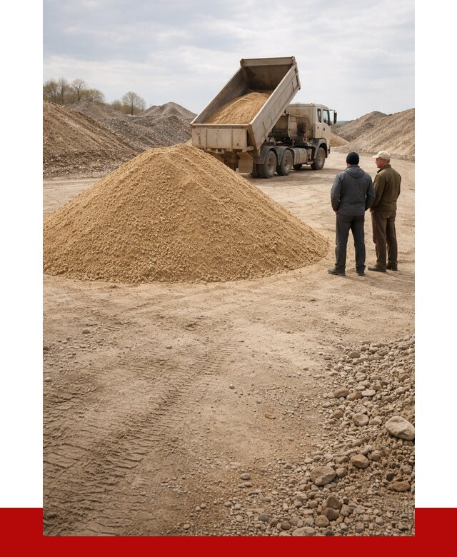 Карьерный песок крупнозернистый в Белореченске от 8622 р | ПРОНЕРУДБлч