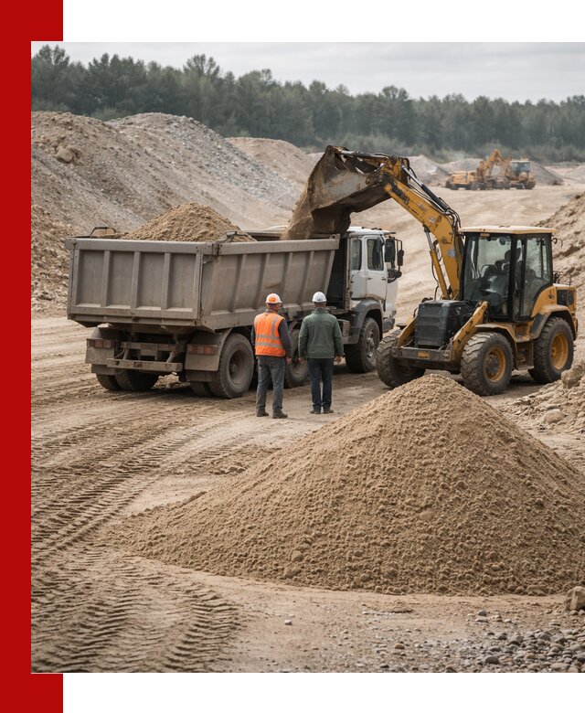 Карьерный среднезернистый песок с доставкой в Белореченске