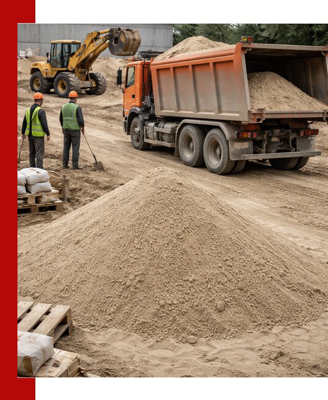 Доставка и продажа мытого речного песка в Белореченске