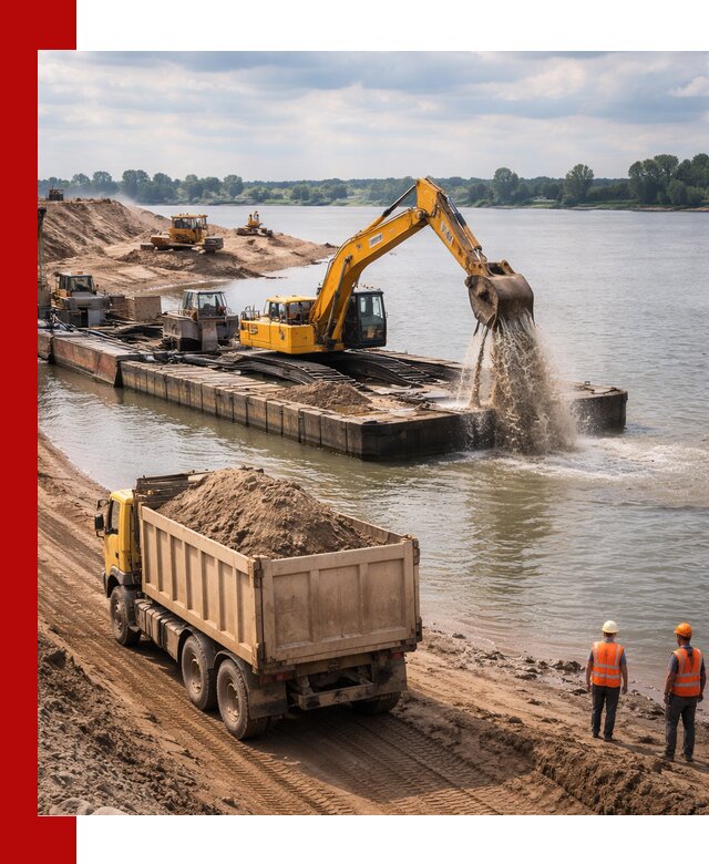 Намывной песок с доставкой в Белореченске оптом и в розницу