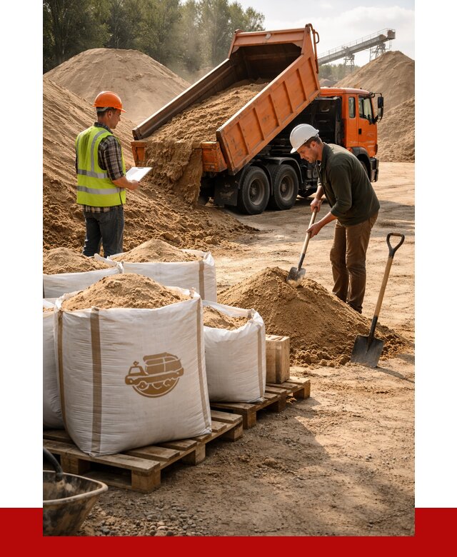 Строительный песок в Белореченске от 2232 р. с доставкой, ПРОНЕРУДБлч