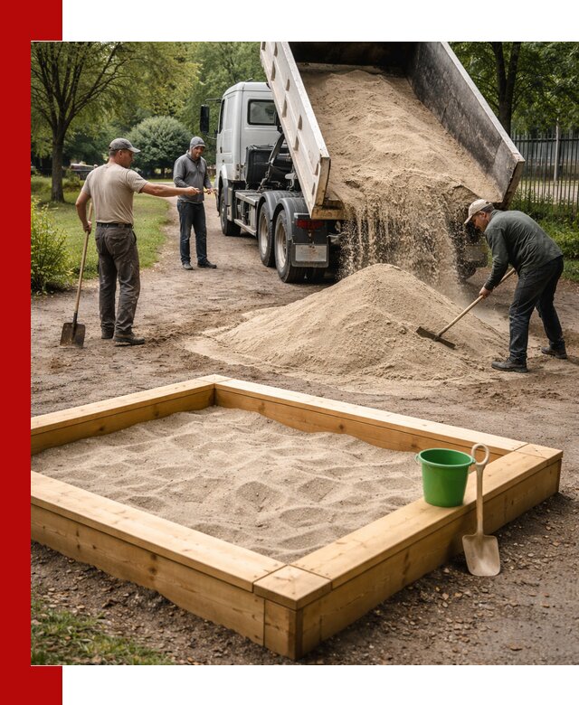 Песок для песочницы с доставкой в Белореченске недорого и чистый