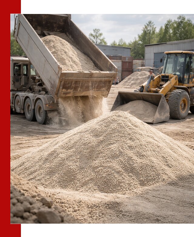 Кварцевый песок с доставкой в Белореченске для строительных работ