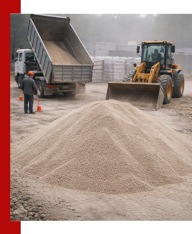 Кварцевый песок фракция 0–8 для стройработ в Белореченске