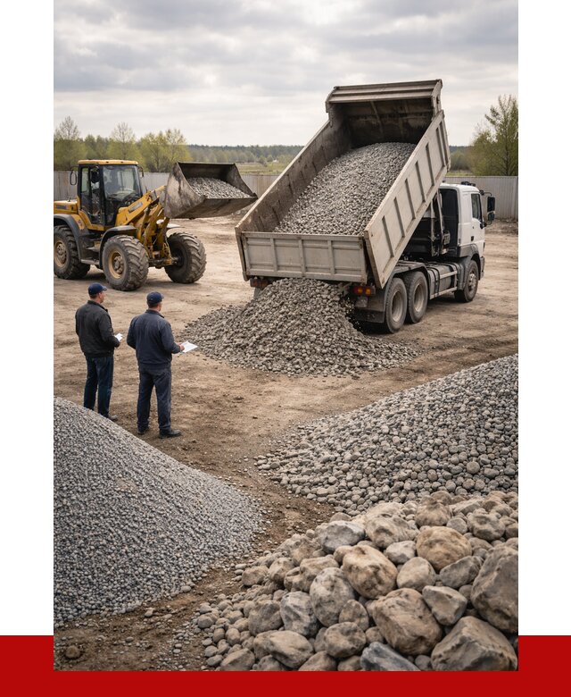 Гравий и камень с доставкой в Белореченске от 4260 р. - ПРОНЕРУДБлч