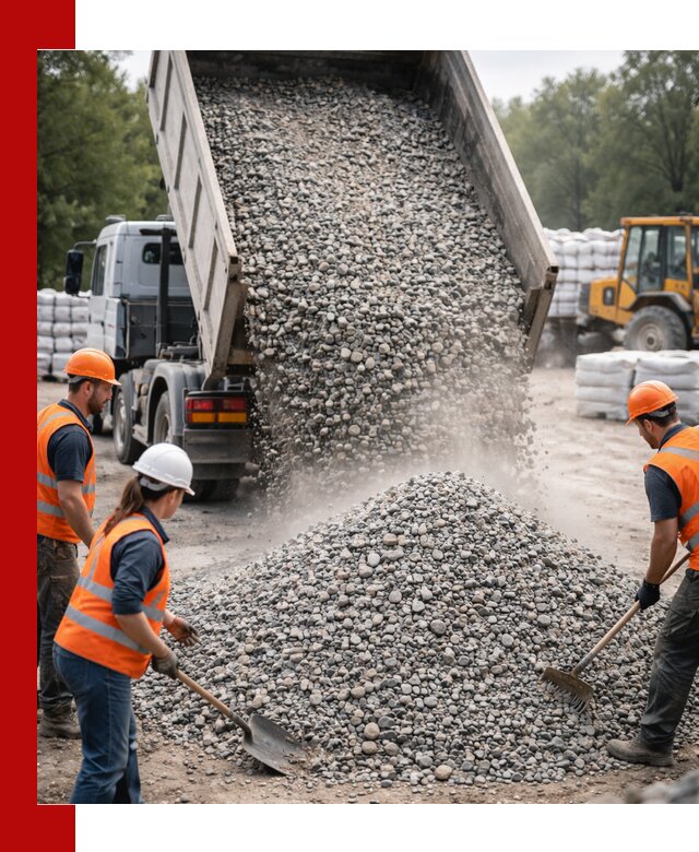 Доставка гравия и камня в Белореченске оптом и в розницу