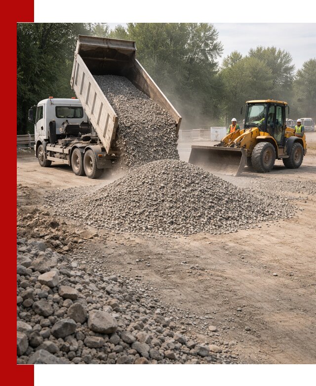 Гравий фракция 5–20 доставка в Белореченске оптом и в розницу