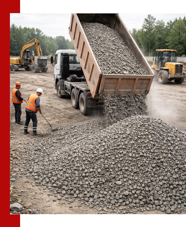 Доставка гравия фракции 40-70 в Белореченске оптом и в розницу