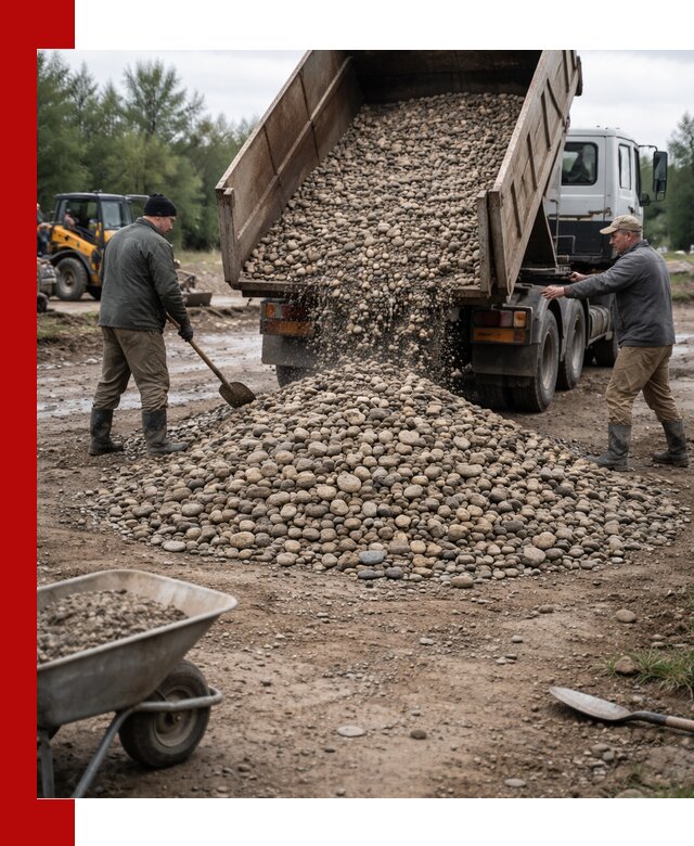 Доставка гальки речной оптом и в розницу в Белореченске