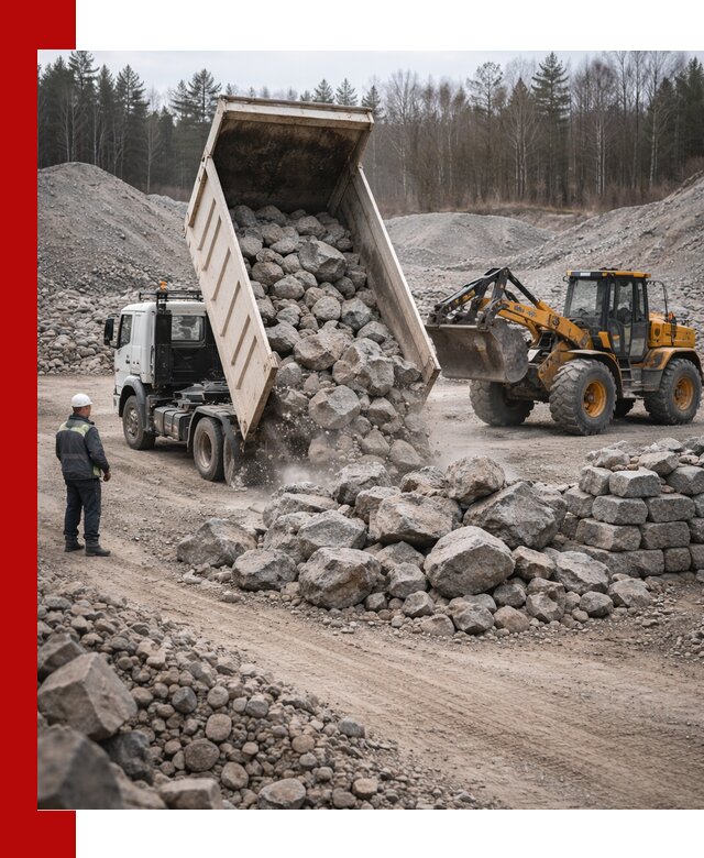 Доставка и продажа бутового гранитного камня в Белореченске