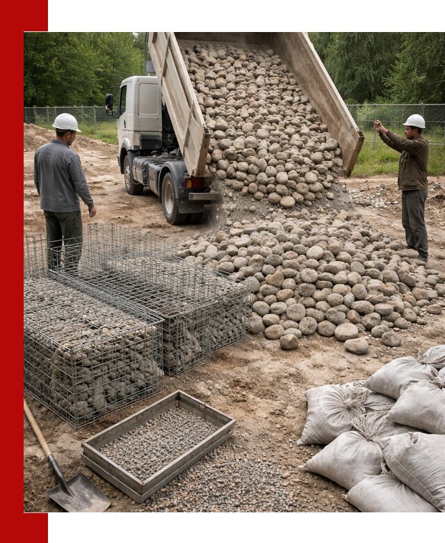 Камень для габионов фракция 70–151 в Белореченске