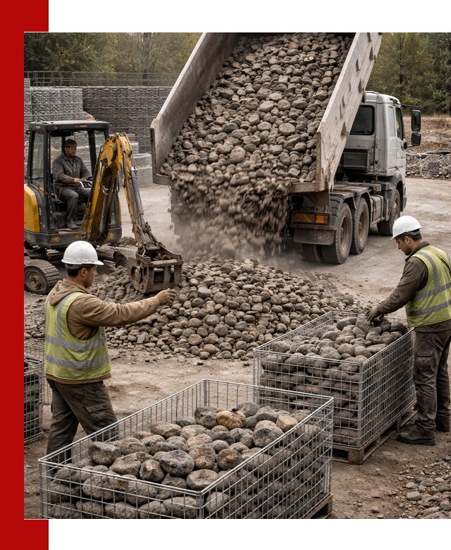 Камень для габионов фракция 100–201 в Белореченске