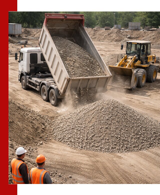 Щебень с песком (ЩГПС С2) с доставкой в Белореченске