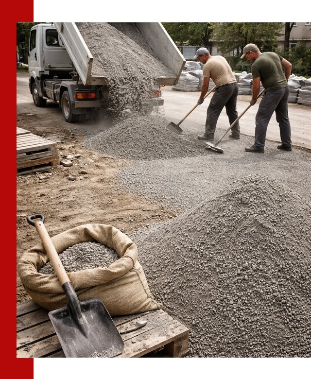 Отсев для тротуарной плитки в Белореченске — доставка и укладка