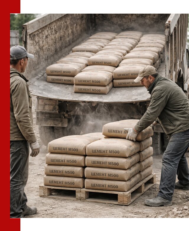 Цемент М500 с доставкой самосвалом в Белореченске