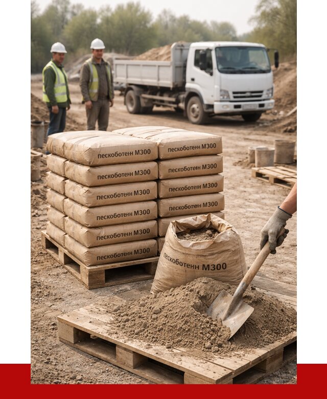 Пескобетон М300 в Белореченске с доставкой от 4717 р. за куб | ПРОНЕРУДБлч