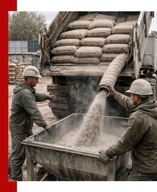 Доставка цемента М400 в Белореченске оптом и в розницу