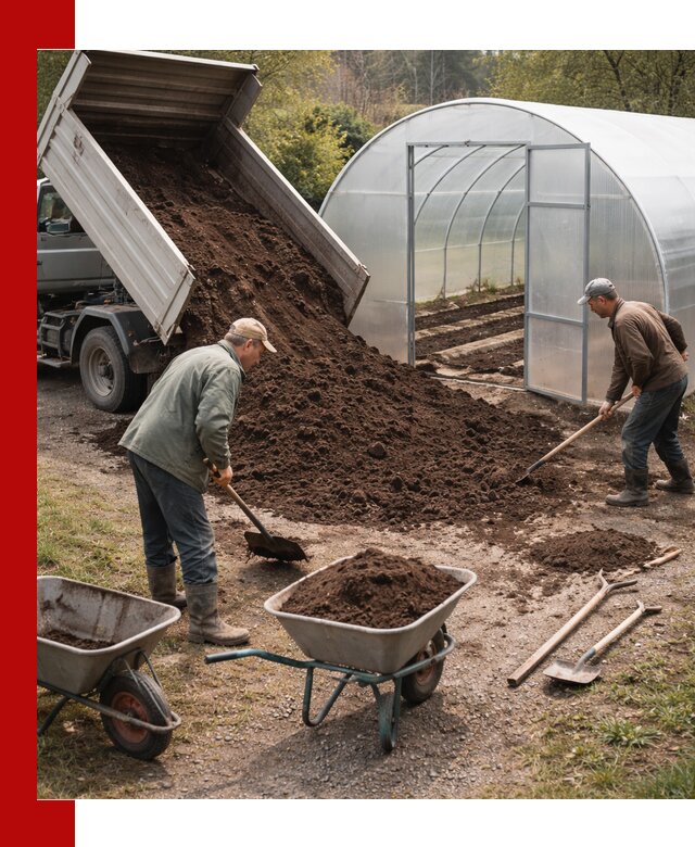 Грунт для теплицы с доставкой в Белореченске — плодородный субстрат под растения