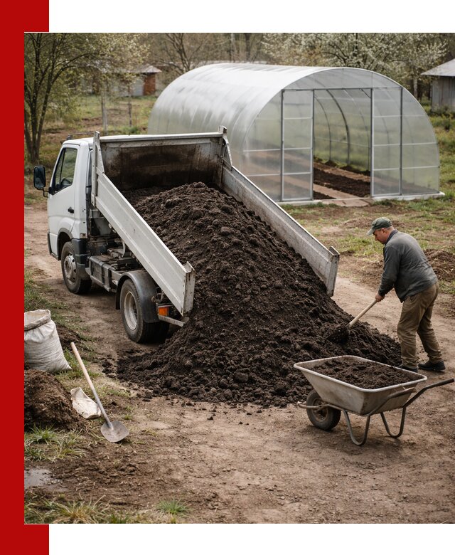 Чернозем для теплицы с доставкой в Белореченске