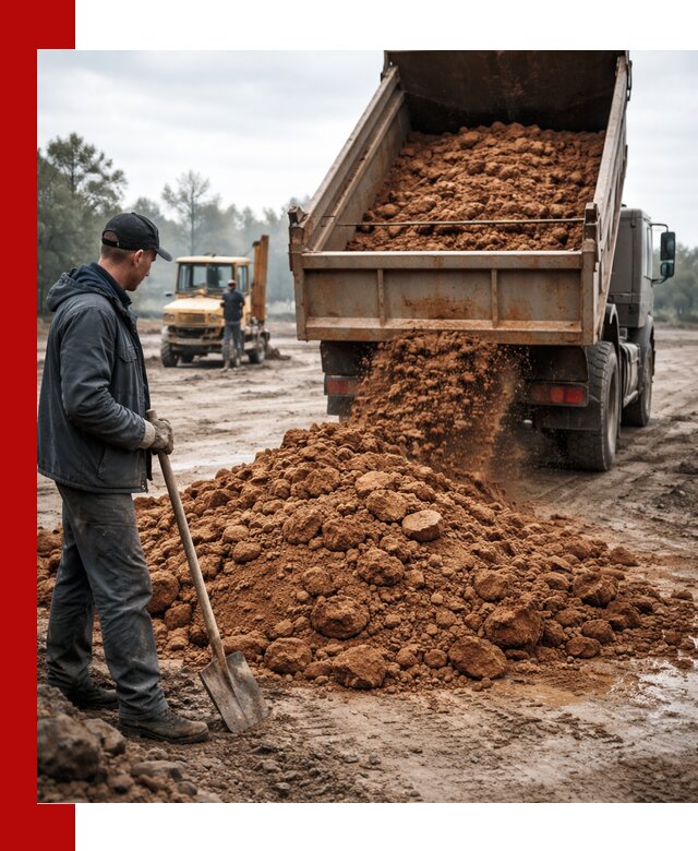 Глина для засыпки в Белореченске с доставкой самосвалами
