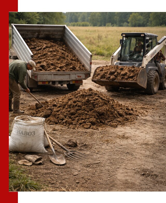 Доставка конского навоза в Белореченске с разгрузкой и доставкой на объект