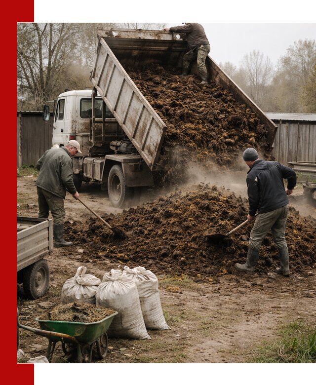 Доставка коровьего навоза самосвалом в Белореченске
