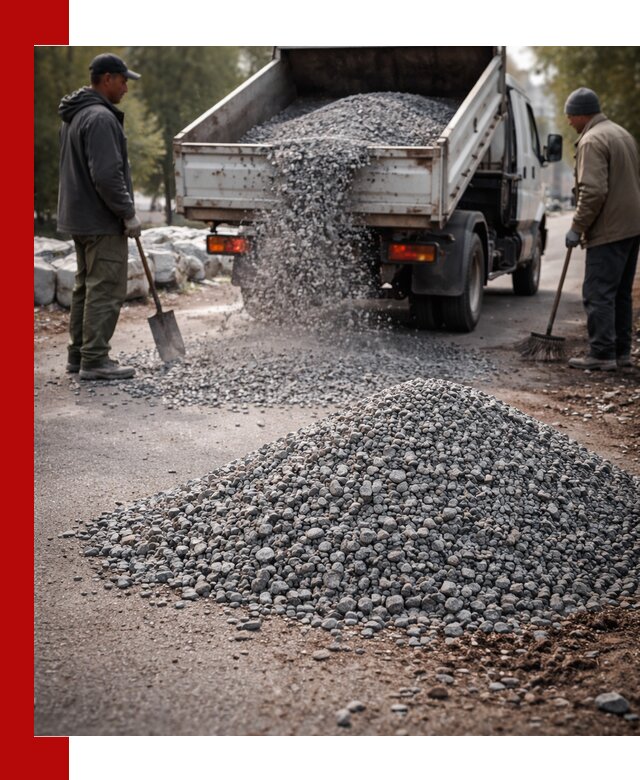 Гранитная крошка для посыпки дорог и тротуаров в Белореченске