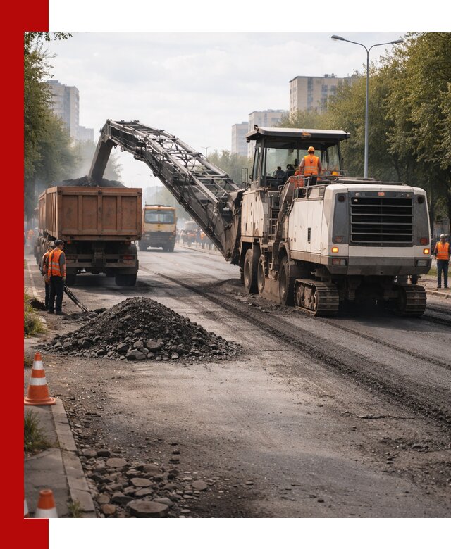 Фрезерованный асфальт в Белореченске — удаление и вывоз старого покрытия