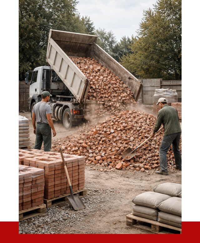 Бой кирпича в Белореченске с доставкой от 4260 руб/куб | ПРОНЕРУДБлч