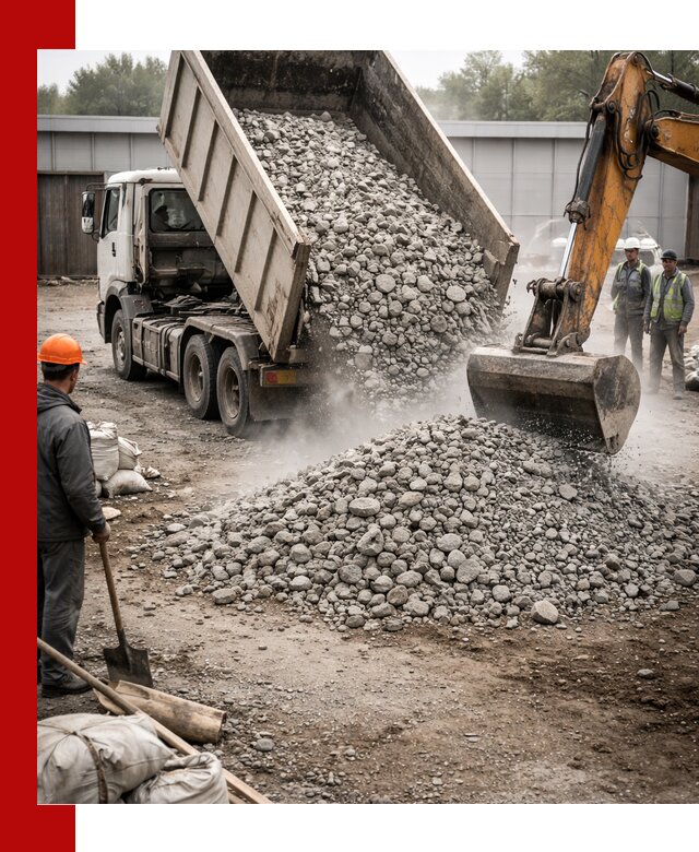 Доставка дробленого бетона в Белореченске оптом и в розницу
