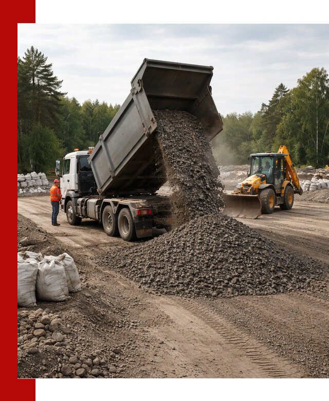 Доставка дробленого асфальта в Белореченске для дорожных работ