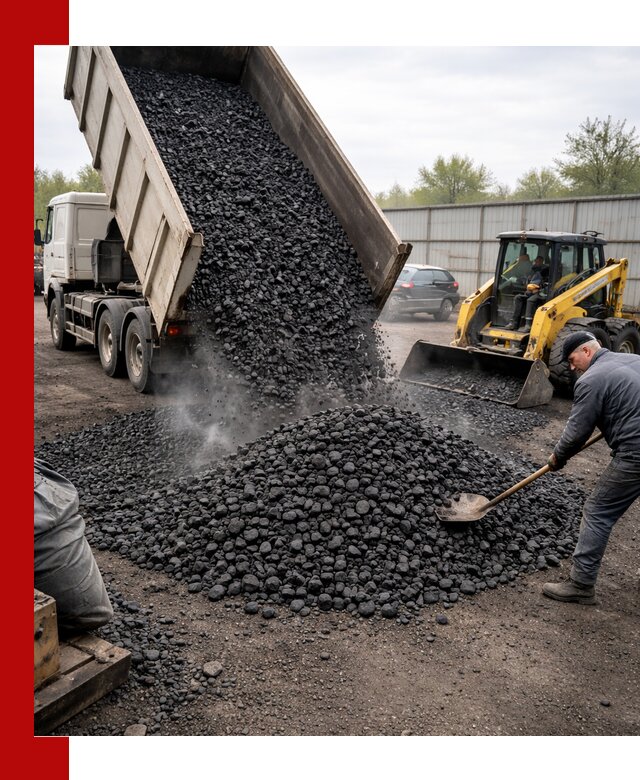 Доставка угля орех в Белореченске оптом и в розницу